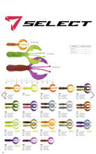 Load image into Gallery viewer, Select Kraken 1.8" (45mm) craw fish fishing lure. 7 pcs. per pack