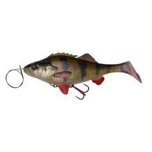 Laden Sie das Bild in den Galerie-Viewer, Savage gear 4D line thru perch. 20cm - 100g . Paddle tail realistic lures.