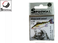 Load image into Gallery viewer, Spinwal Snap with swivel. Fishing loop. 100% hand made.
