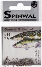 Cargar imagen en el visor de la galería, Spinwal Snap with swivel. Fishing loop. 100% hand made.
