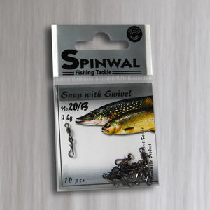 Spinwal Snap with swivel. Fishing loop. 100% hand made.