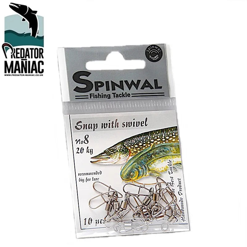 Spinwal Snap with swivel. Fishing loop. 100% hand made. – Predator
