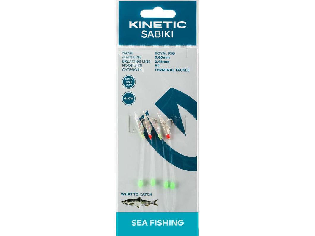 Kinetic Sabiki. Royal rig. Sea fishing herring feathers.