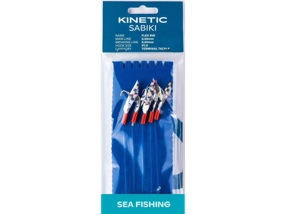 Kinetic Flex Rig. Sea fishing , feathers , multi hooks ready made rig ...