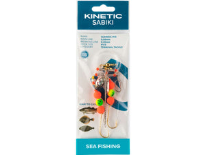 Kinetic Sabiki Scandic rig. Sea fishing ready rigs. Flat fish rigs.