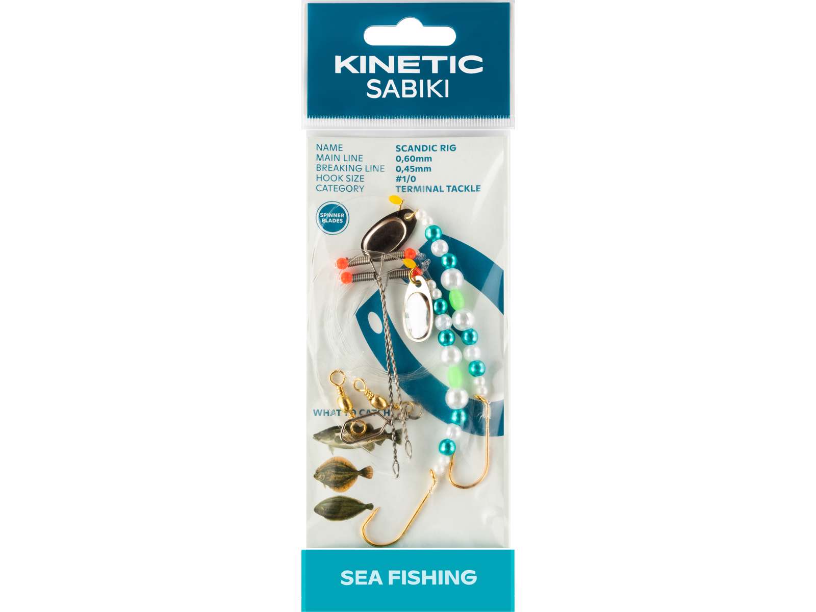 Kinetic Sabiki Scandic rig. Sea fishing ready rigs. Flat fish rigs ...