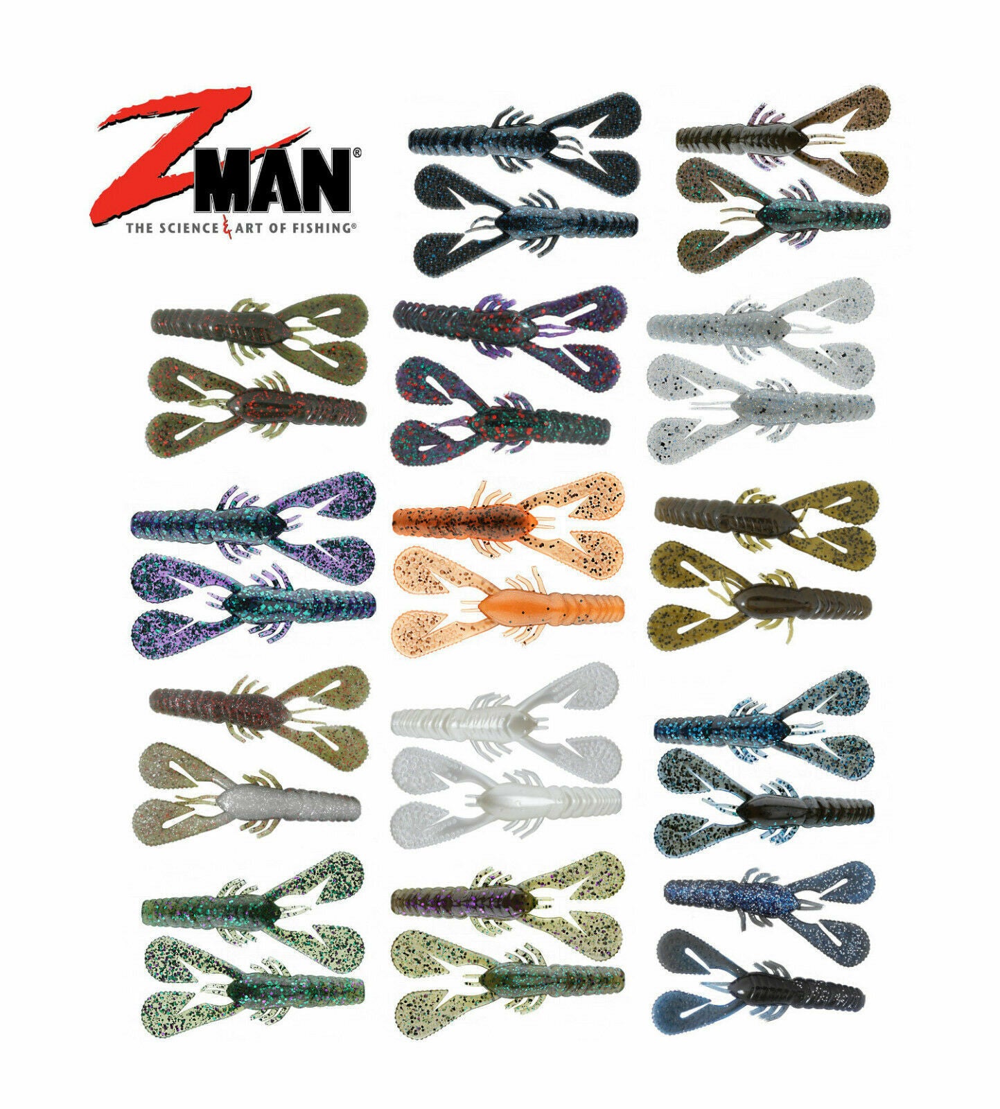 Z-MAN 10XTough ELAZTECH Punch CrawZ 4" - 6 Pezzi - Scegli Il Colore (PCRAW4-PK6) - Foto 3