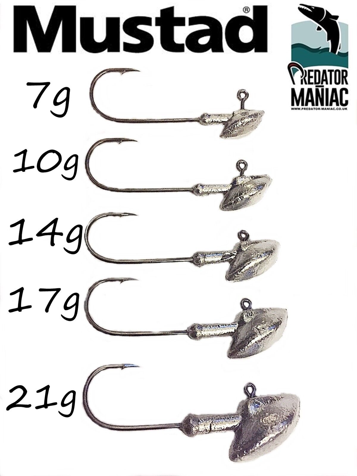 Erie Stand up jig head on mustad jig – Predator