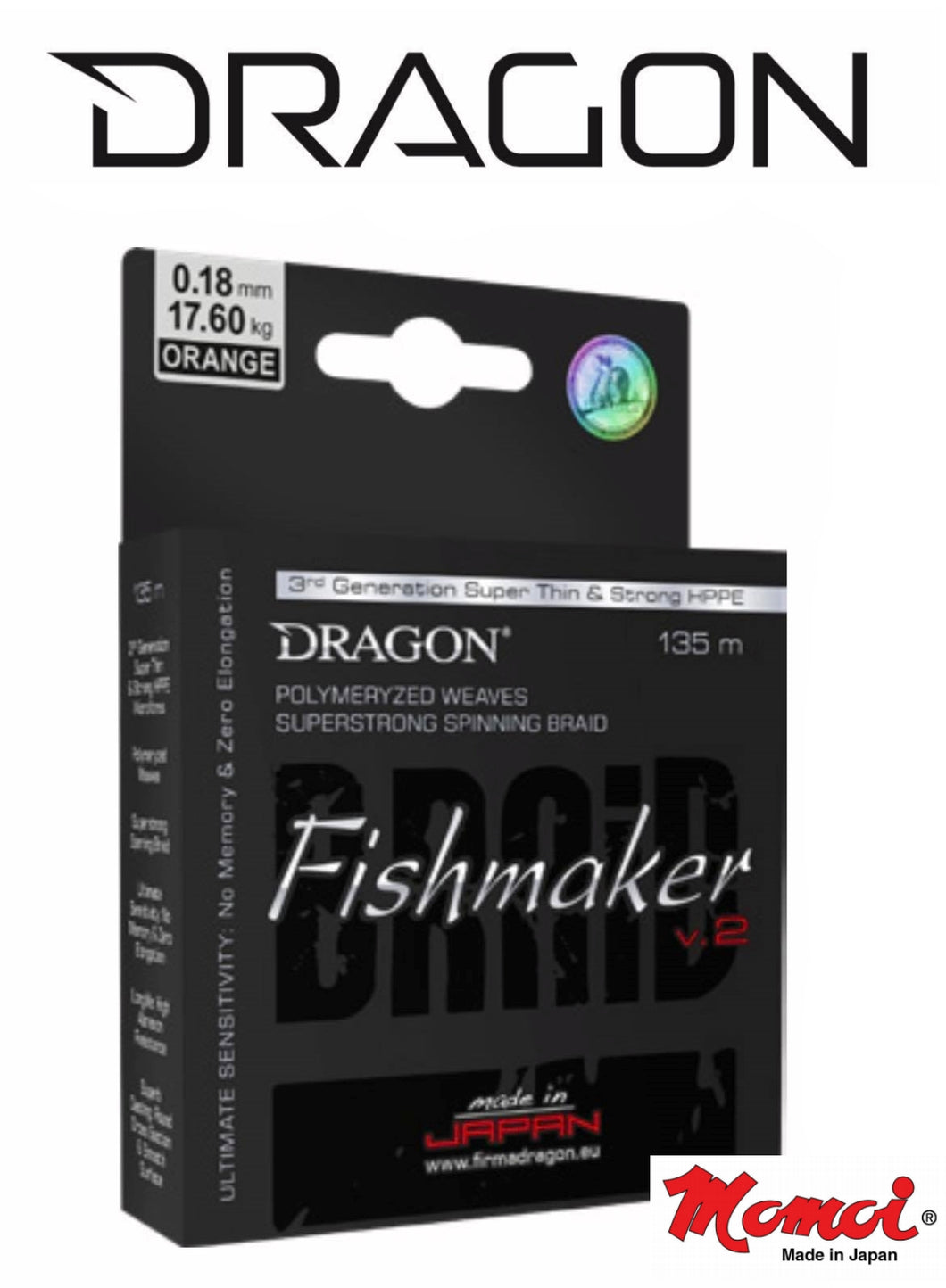Dragon Fishmaker V.2 fishing braid. 135m line.