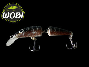 Wobi Bleak Jointed  65mm - 4g . 100% Hand made crank bait. Hard lure