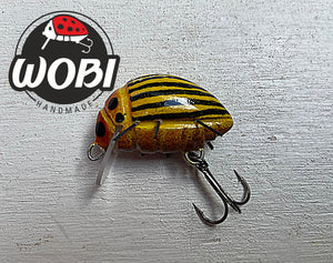 Wobi Bug Surface fishing lure. 100 % hand made hard lure.