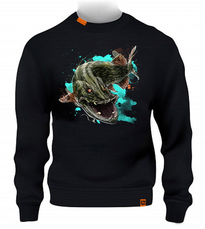 Crow Fishing Bad Pike Sweatshirt. Fishing wear