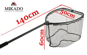 MIKADO LANDING NET - WITH RUBBER NET AND FOLDING FRAME 140cm