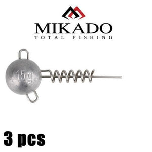 Mikado Jaws Cork Screw jig head. 3 pcs. per pack. – Predator maniac