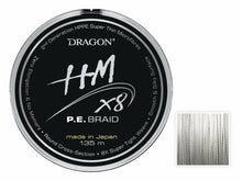 Cargar imagen en el visor de la galería, Dragon HM x8 fishing braid. 8-strand fishing line 135m
