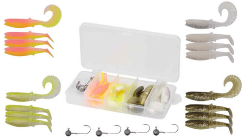 Savage gear Cannibal kit S . 16 lures + 4 jig heads and box. Sale