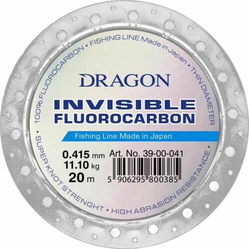 Dragon Invisible  Fluorocarbon leader material 20m per spool. Fishing line.